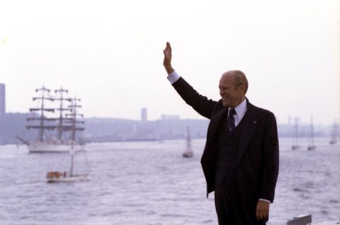 Gerald Image President Gerald R. Ford views Operation Sail - White House Historical ...
