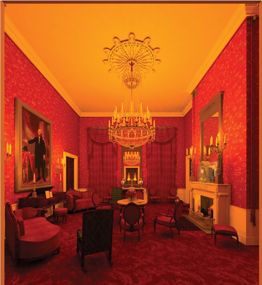 The Red Room in the Polk White House Photo 3 White House Historical