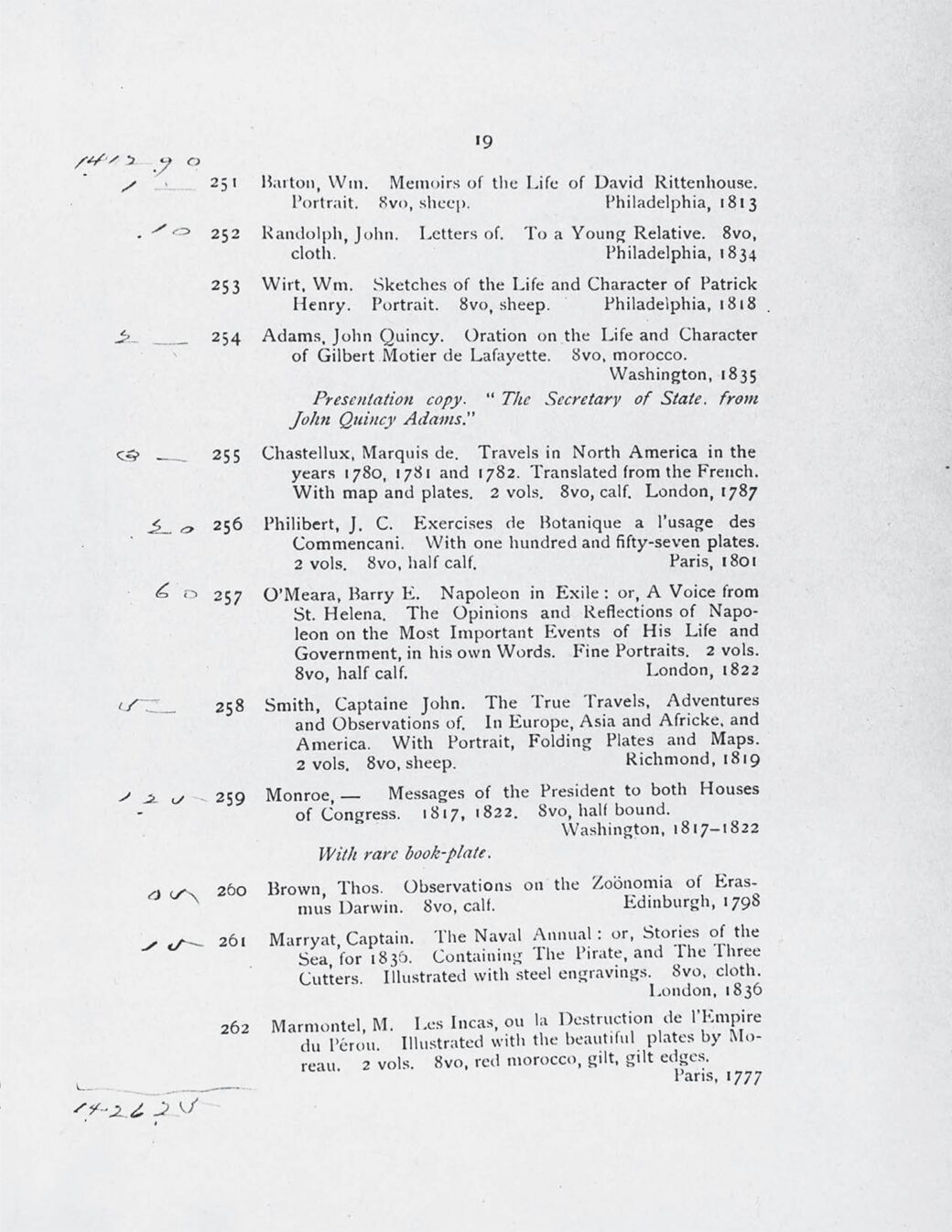 Dolley Madison Estate Sale Catalog Photo 23 White House Historical