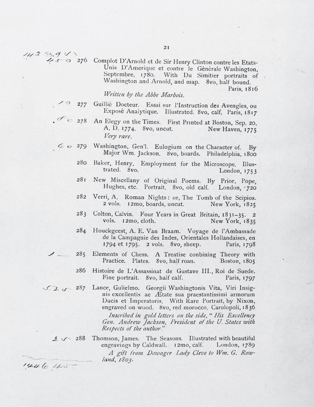 Dolley Madison Estate Sale Catalog Photo 25 White House Historical