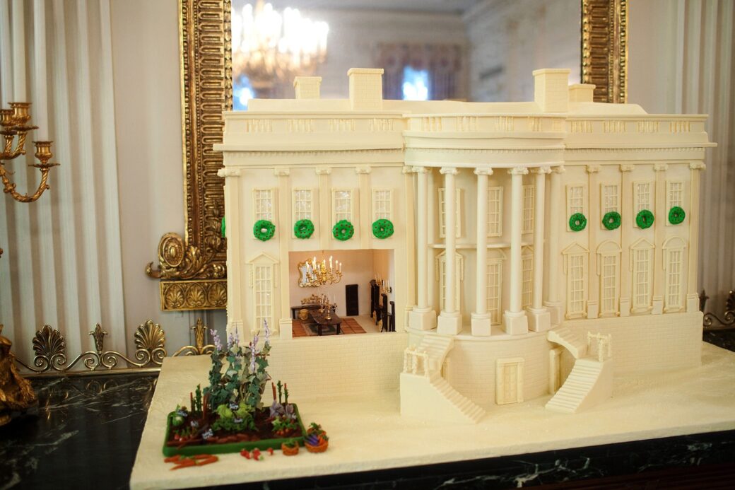 Gingerbread in the White House White Chocolate White House with