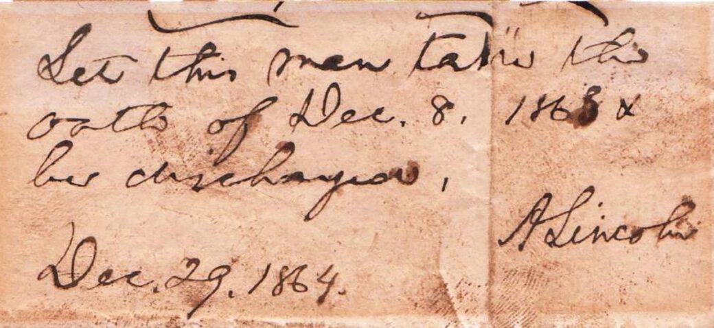 Reprieve letter from President Lincoln - White House Historical Association