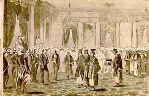 額装済/Hall d　Ambassade 1924/マレット Japanese Embassy Reception Painting - White House Historical