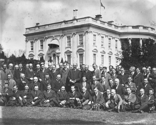 President Harding with Journalists White House Historical Association