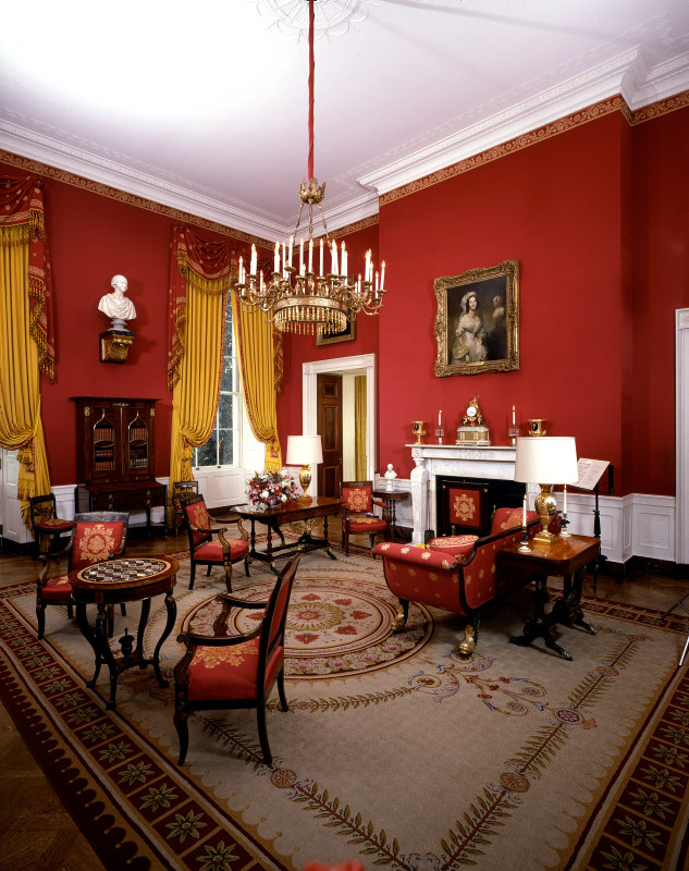 The Red Room in the Polk White House White House Historical Association