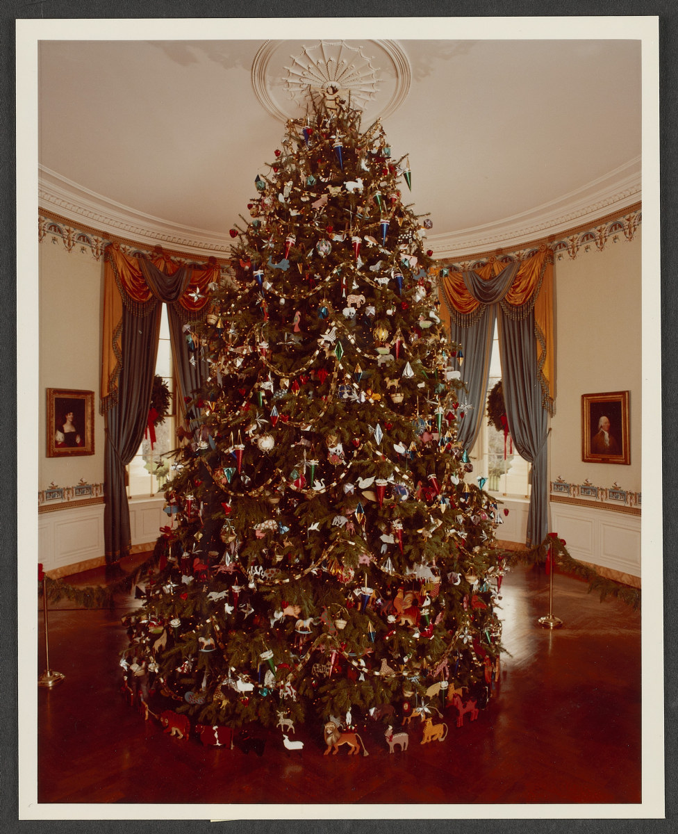 Blue Room Christmas Tree White House Historical Association
